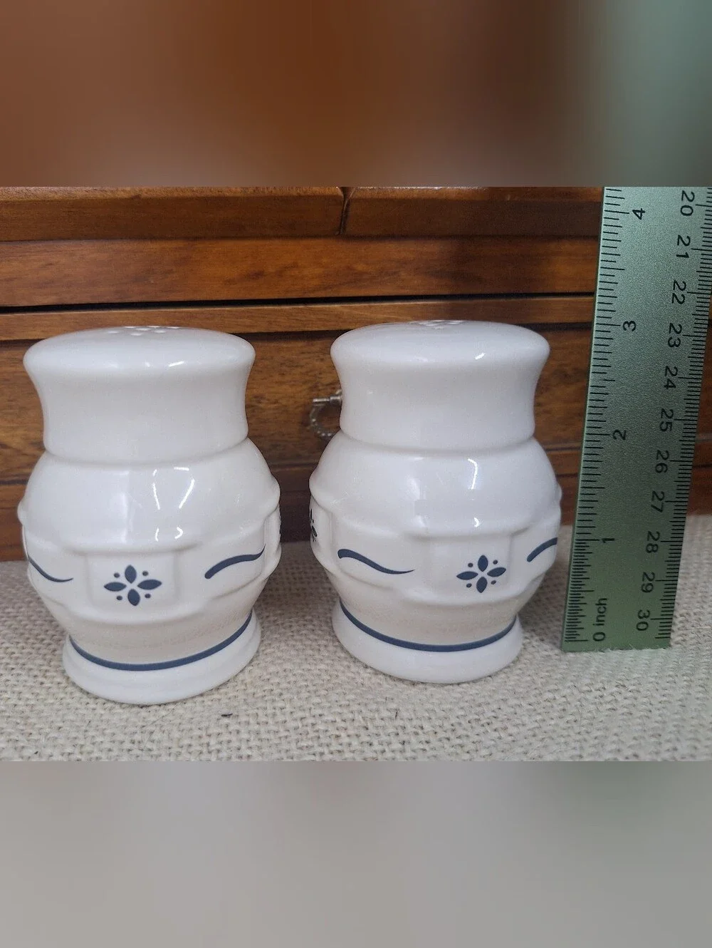 Longaberger, Woven Traditions In Blue. Salt And Pepper Shaker